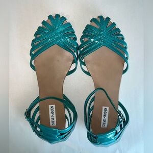 Steve Madden Teal Strappy Women’s Sandals Size 9.5 M